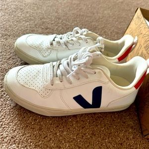 Slightly used boys Veja leather sneakers